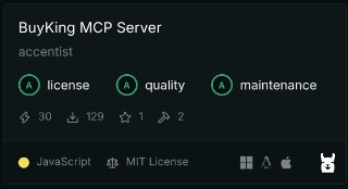 Glama.ai BuyKing MCP Server Badge