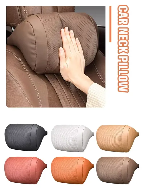 ユニバーサルカーシートヘッドレストネックピロー、3D人間工学に基づいたトラベルネックレスト、柔らかくふわふわで快適なネックサポート、保護