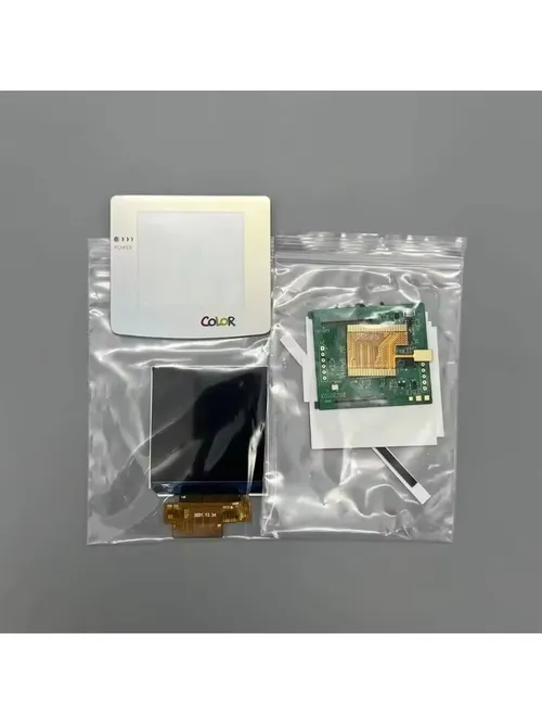新しい2.45インチGBC IPS高輝度LCDスクリーン、ゲームボーイカラーGBC LCD用のオリジナルサイズ。シェルを切断する必要はありません。