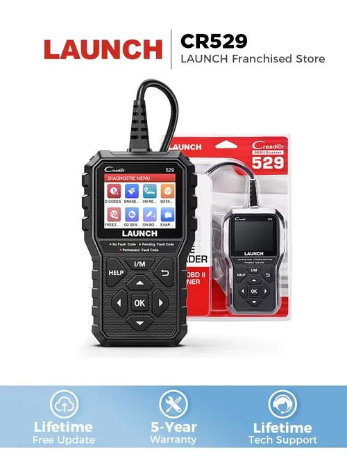 LAUNCH Creader 529 CR529 OBD2スキャナー 自動車診断ツール OBDIIコードリーダー 車両診断 オートスキャンツール エンジンチェック