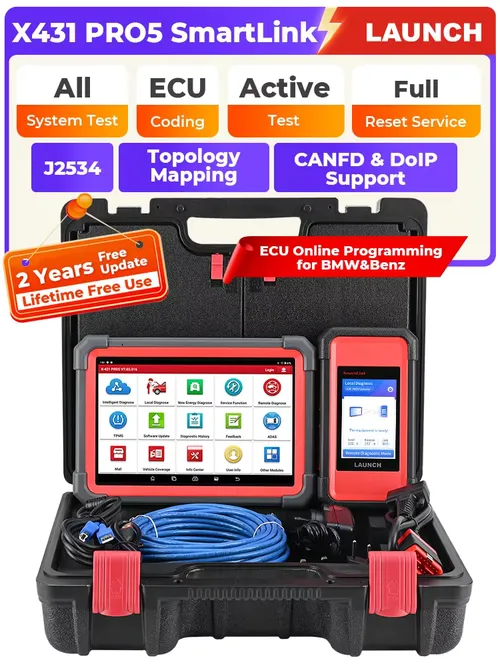 LAUNCH X431 PRO5 SmartLink 車両診断ツール J2534プログラミング 自動OBD2スキャナー 診断 自動車 2年間無料アップデート