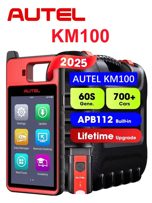 Autel-キープログラミングツール,モビライザー,60年代の世代のikey,OBD,99% の車の学習,2個,Maxiim km100