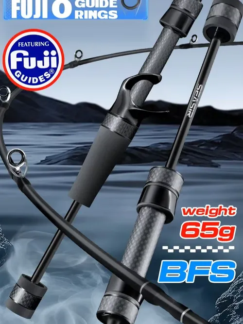 Seasir Riveria BFS 超軽量スピニングベイトキャスティング釣竿、FUJI O セラミックガイドリング、30T + 40T カーボンファブリック、1.5M-1.98M UL