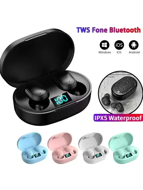 Bluetooth付きe6sワイヤレスヘッドセット,TWSヘッドセット,ノイズキャンセリングヘッドセット,マイク