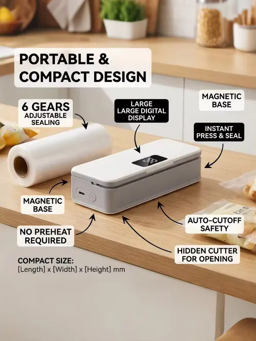 ミニヒートシーラー プラスチックバッグヒートシーリングマシン 充電式プラスチック収納パッケージシーラー ハンドヘルドクリップバッグ食品ヒートシーラー