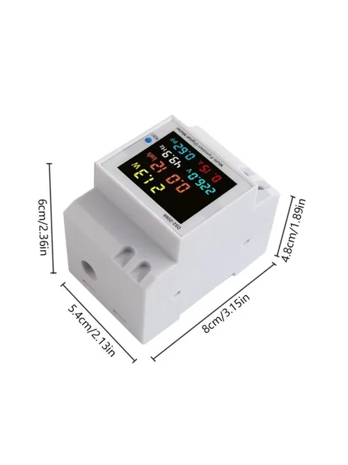 6IN1 DINレールAC電力メーター 110V 220V 380V 100A 電圧・電流・力率・KWH・周波数モニター(電気システム用)