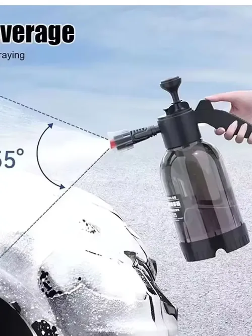 洗車用スプレーポット フォームスプレーポット 2L スプレータイプ 圧力解放弁付き 家庭用車用スプレー ハンドプレッシャースプレーポット