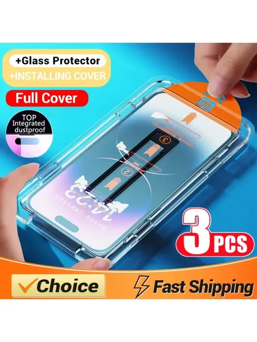 疎油性コーティング、埃なし、簡単装着のスクリーンプロテクター iPhone 14 11 13 12 15 Pro Max Mini XS X XR 17 16 Plus ガラス用