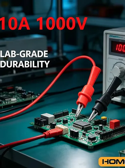 マルチメーター テスター アクセサリー 赤黒ワイヤー クリップ AC/DC 定格 10A 1000V マルチメーター ツールに適しています