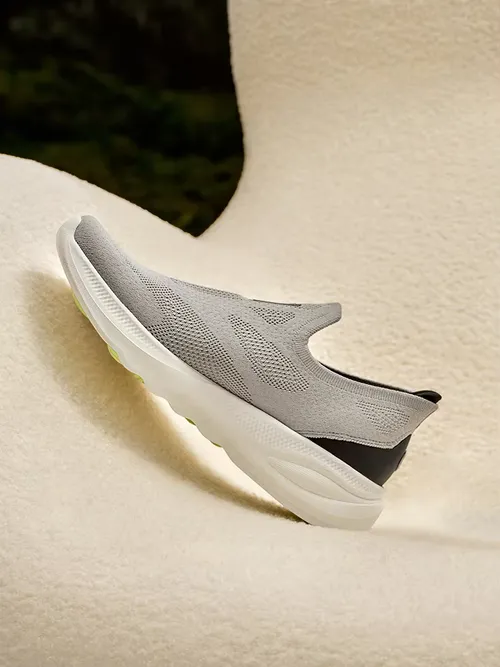 Li-Ning メンズ SOFT GO 2 KNIT スリッポン カジュアル ウォーキング シューズ クッション性があり快適で安定した裏地メッシュ ジョギング デイリー スポーツ スニーカー AGLV017