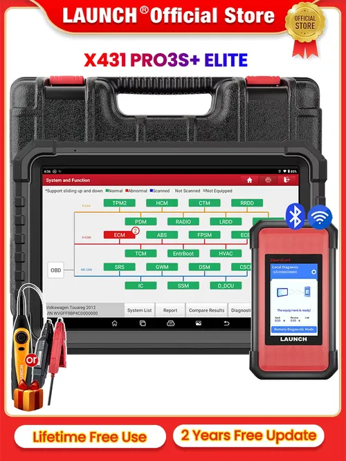 LAUNCH X431 PRO3S Plus Elite 自動車診断ツール Smartlink C(CANFD、DOIP、J2534対応)ECUコーディング OBD2スキャナー 双方向スキャン