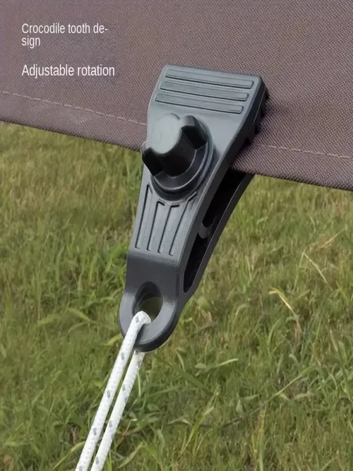 テントクリップ&カラビナセット10個パック、キャノピーレインフライ固定用の防風強化クランプ、屋外使用