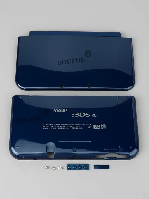 2026年新型ブルーハウジングフロントバックシェル、New 3DS XL交換用トップ&ボトムカバーケース修理部品、New 3DS XLアクセサリー用