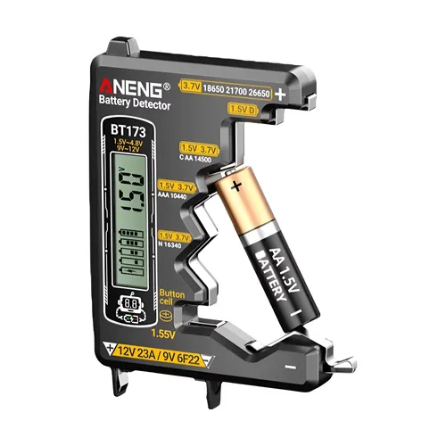 ユニバーサルバッテリーテスター ANENG BT173 バッテリー検出器 テスト C D AA AAA N 9V 電池 ボタン電池 メーター ビジュアルディスプレイ テストテスターツール