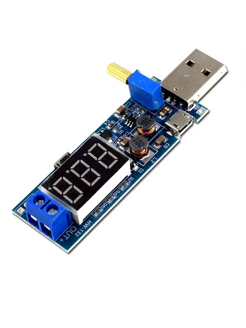 昇圧降圧コンバータマイクロ USB ステップアップ/ダウン電源モジュール DC-DC 5V から 3.3V / 12V 調整可能な出力 DC 1.2V-24V