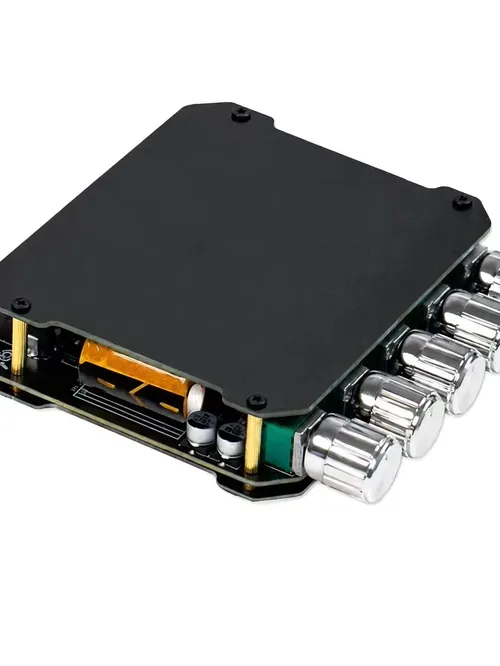 HTMCK 2.1チャンネル ブルートゥースオーディオアンプボード YS-MT21 200W ハイファイステレオ サブウーファー AUX トレブルベース EQ出力