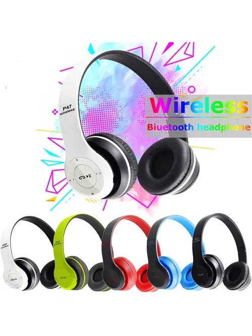 P47 Bluetooth 5.0 ワイヤレスヘッドフォン折りたたみ HIFI ステレオ低音イヤホン子供ヘルメットギフトマイク USB アダプタ iPhone ゲーム用