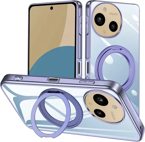 【スーパーDEAL10%OFF】Aquos wish6 ケース SH-52G ケース A603SH SH-M36 ケース AQUOS sense 10 ケース リング クリア あくおす SH-53E SH-M29 アクオスセンス9 カバー SHG14 SH-53F SH-M33 SHG15 背面クリア リング付き 360°回転スタンド付き wish5 ケース リング付き