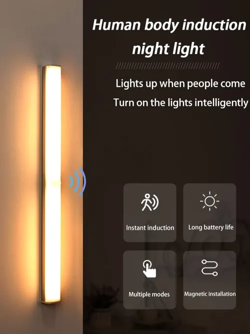 モーションセンサーライトワイヤレス LED ナイトライトタイプ C 充電式ライトキャビネットワードローブランプ階段バックライトキッチン LED