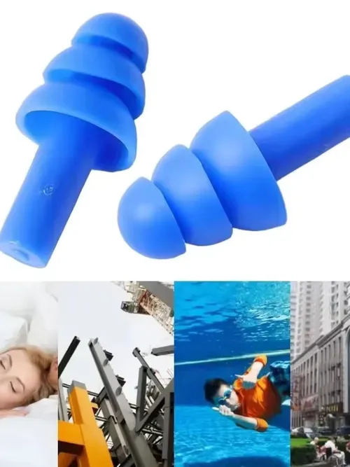 25個入り/1ペア 耳栓 睡眠用 ノイズキャンセリング 再利用可能 シリコン製 防音耳栓 夏用 防水 水泳用耳栓 ボックス付き