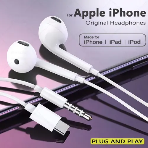 Apple iPhone 17 Pro Max16 15 14 13 12 11 Mini対応 純正有線イヤホン USB Cヘッドホン タイプC マイク付きステレオイヤホン