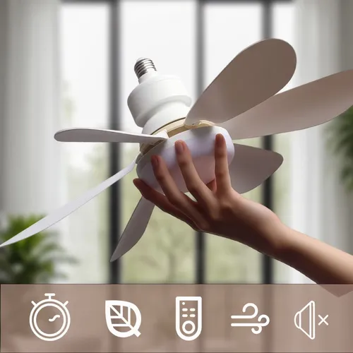 LED 40W シーリングファンライト E27、調光用リモコン付き、リビングルーム、書斎、家庭用に最適、85-265V