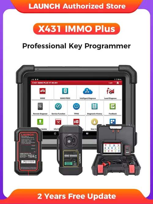 LAUNCH X431 IMMOPlus 車両キープログラマー プログラミングツール 自動車診断スキャナー オートスキャナー 自動診断 イモビライザー 2年間無料アップデート
