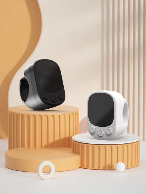 タッチパッド付きマウスリングリモコン、スマート自動スクリーンクリッカーデバイス、連続クリッカー、スクロールリングリモコンS