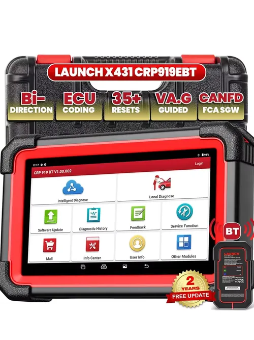 LAUNCH X431 CRP919E BT 全システム OBD2 スキャナー CAN FD DOIP FCA 35+ リセット ECU コーディング 車両双方向自動診断ツール