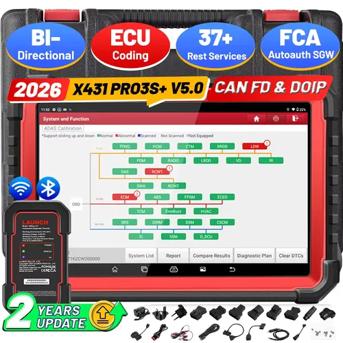LAUNCH X431 PRO3S+ V5.0 双方向診断スキャンツール HDトラック トポロジーマップ 55+リセット 全システム対応 CANFD&DOIP 2年間アップデート