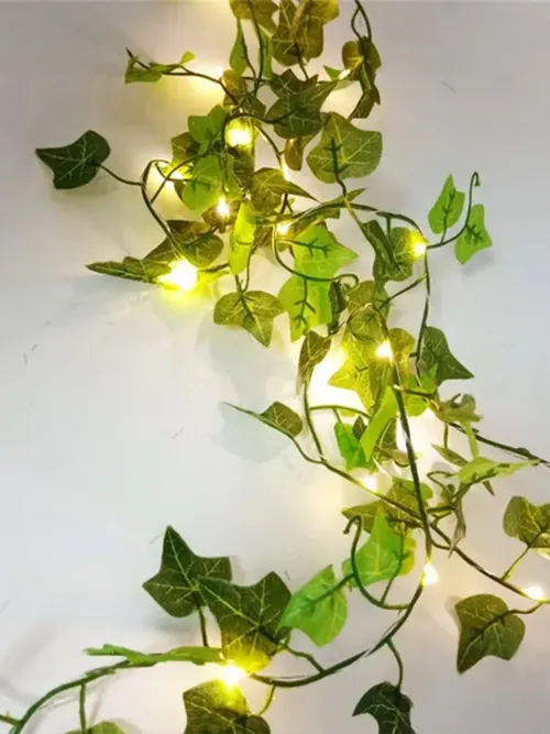 緑の葉のストリングライト,人工の妖精,電池式,クリスマスの木,結婚式や家の装飾のための花輪