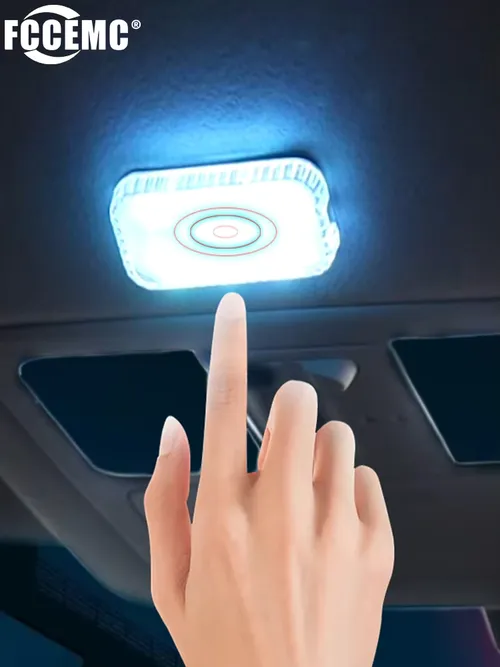 LED タッチライトミニワイヤレス車内照明自動屋根天井読書ランプドア足トランク収納ボックス USB 充電