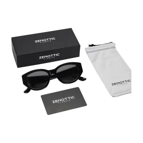 Zenottic-女性用バタフライアセテート偏光サングラス、厚いフレーム、uv400保護、女性用のファッショナブルなサングラス、ショッピングギフト