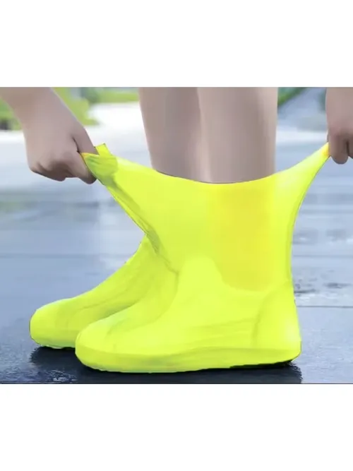 1 ペアシリコン防水靴カバー耐リップゴムレインブーツ雨具オーバーシューズアクセサリー屋外雨の日