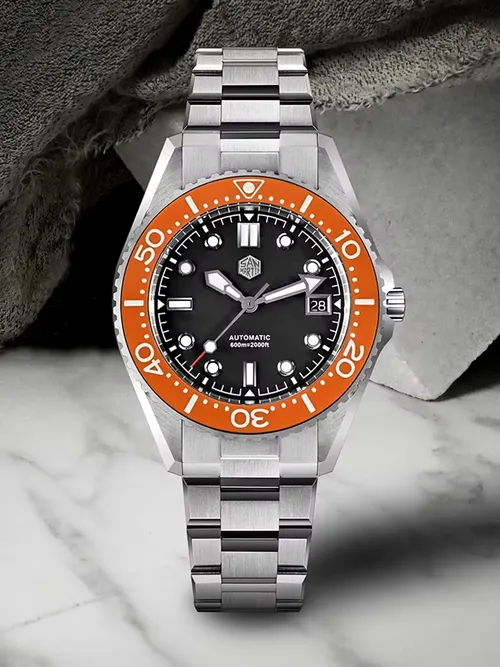 サンマーティン 41mm メンズ 自動機械式ダイバーズウォッチ 600m防水 ST2130ムーブメント 夜光 316L スポーツダイビング腕時計 SN0036