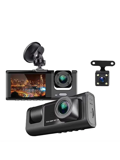 ダッシュカム IR ナイトビジョンループ録画 & 2 インチ IPS スクリーン 1080P 3 カメラ、DVR レコーダー、ビデオレコーダー、車両 DVR