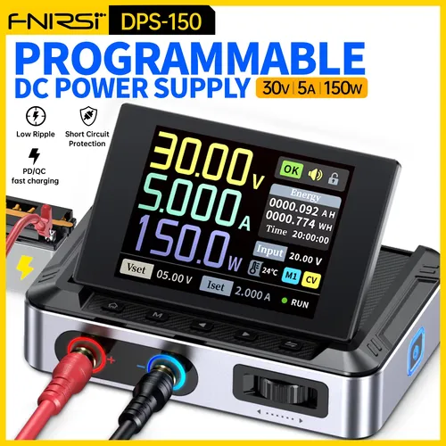 FNIRSI DPS-150 プログラマブル CNC DC スイッチング電源 30V 5A 調整可能な電圧レギュレータ研究室ベンチ電源