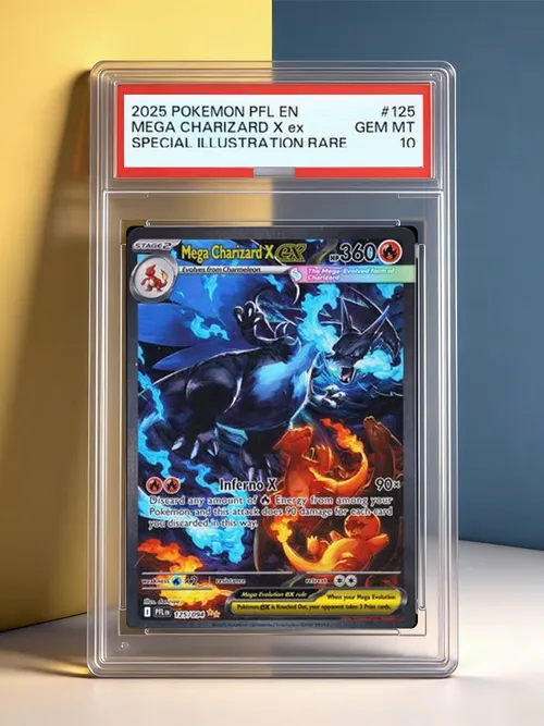 DIY PTCG レーティングカード シングルカード 2025 PFL EN メガリザードン X Ex 特別イラスト レア ジェム MT10 ホビーコレクション フラッシュカード