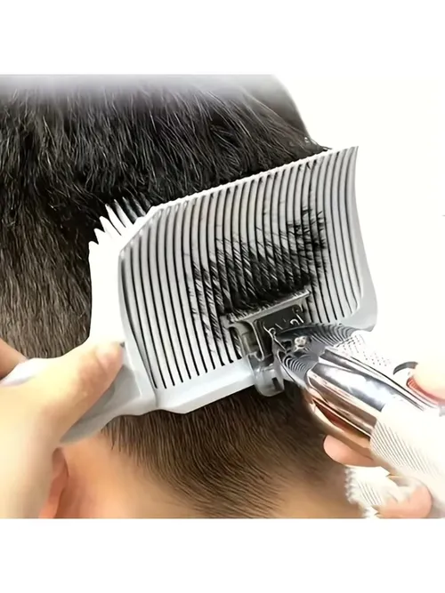 フェーディングコームプロフェッショナル理髪バリカンブレンドフラットトップヘアカットコーム男性用耐熱フェードブラシサロンスタイリングツール