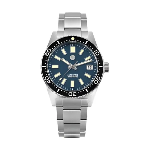 San martin防水腕時計,男性用,自動巻き,日付,20バーストラップ,トロピカルfkm,ラバーストラップ,Lume, 39mm, 62mas,nh35,sn0007b