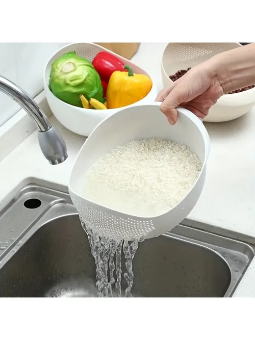 1 個の米排水バスケット米フィルター果物と野菜の排水ふるいキッチン用品小さなツール多目的