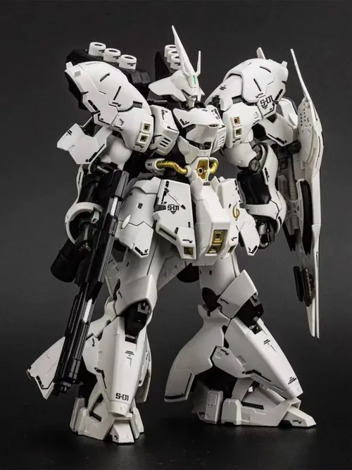 RG MSN-04 ホワイトバージョンモバイルアセンブリメカフィギュアキット高詳細組み立てバトルモデルおもちゃデスクトップ装飾誕生日プレゼント