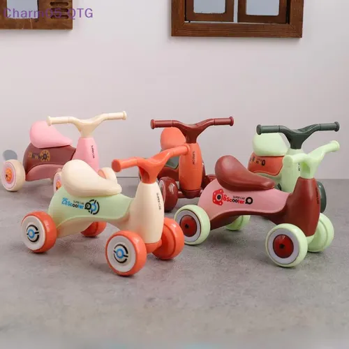 新しいシミュレーションミニかわいい子供用バランスカー四輪ベビースライディングスクーター装飾品クリエイティブ組み立て子供用車のおもちゃギフト