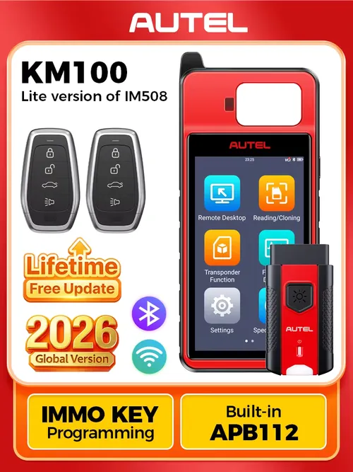 Autel-key fbプログラミングイモビライザーツール,maxiim km100,60s世代用キー,obd immo,99% 車の学習,2個