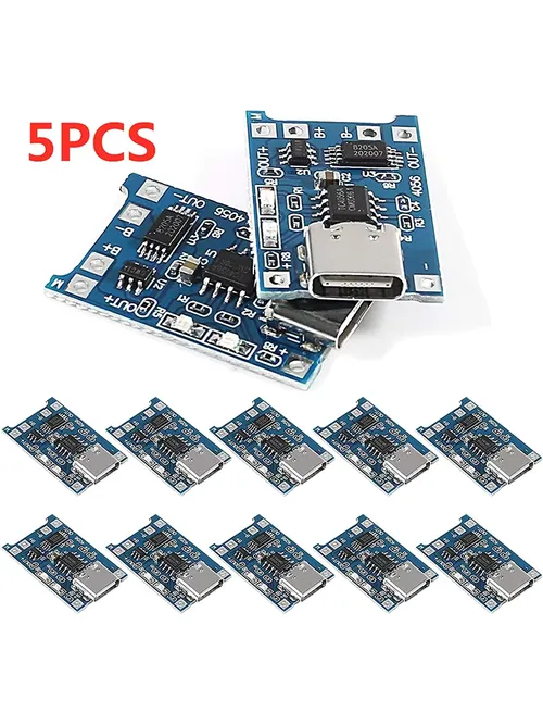 2/5 個 5V 1A マイクロ/タイプ c/ミニ 18650 TP4056 リチウム電池充電器モジュール充電ボード保護デュアル機能リチウムイオン