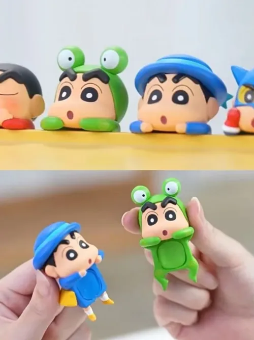 6個入りアニメフィギュア 小新 スクリーンリービングスタイル ブラインドボックス 可愛い車飾り 漫画フィギュア ディスプレイ装飾 クラフト玩具 フェスティバルギフト