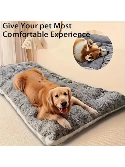 特大サイズのふわふわ素材の犬用ベッド/ソファ/猫用ベッド/犬小屋/ケージ用マット。厚手で非常に柔らかいポリエステル製ペットマット。