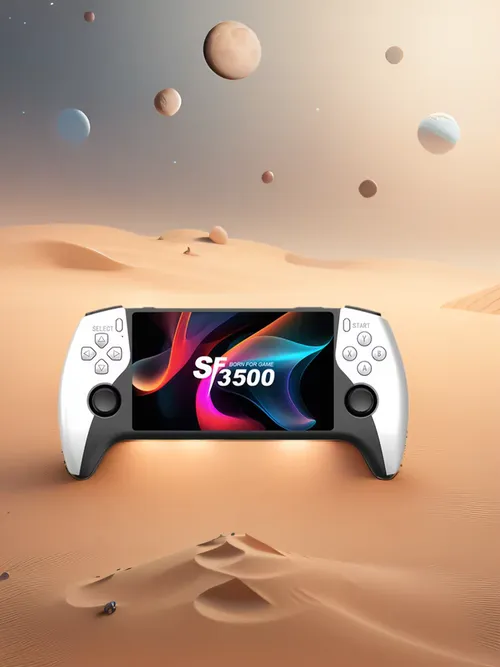 SF3500 レトロハンドヘルドビデオゲームコンソール、Linuxシステム搭載、5.0インチ、854×480 IPSディスプレイ、3000mAhバッテリー内蔵、携帯型ポケットビデオゲームプレイヤー。
