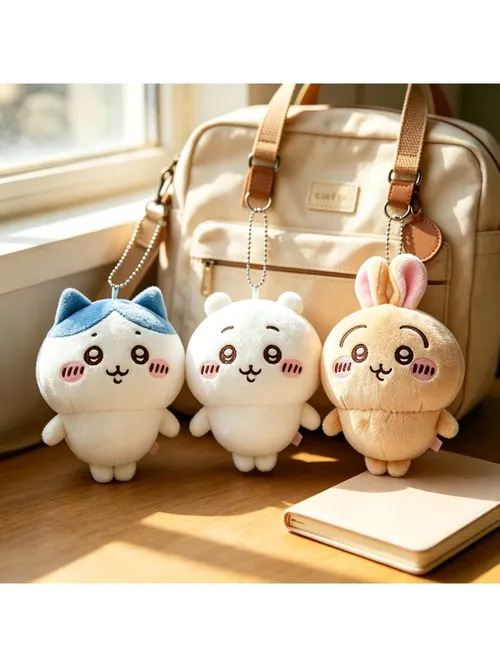 3個セット ちいかわ 漫画 ウサギ ハチワレ ウサチ ソフト カワイイ ぬいぐるみ キーホルダー ペンダント おもちゃ - パジャマテーマ ギフト 在庫あり