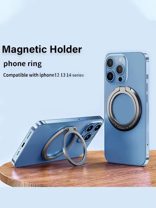 マグセーフ対応 スマホ用マグネット式フィンガーリングホルダー iPhone 17 16 15 Pro Max用 マグネット式スマホスタンドグリップマウント